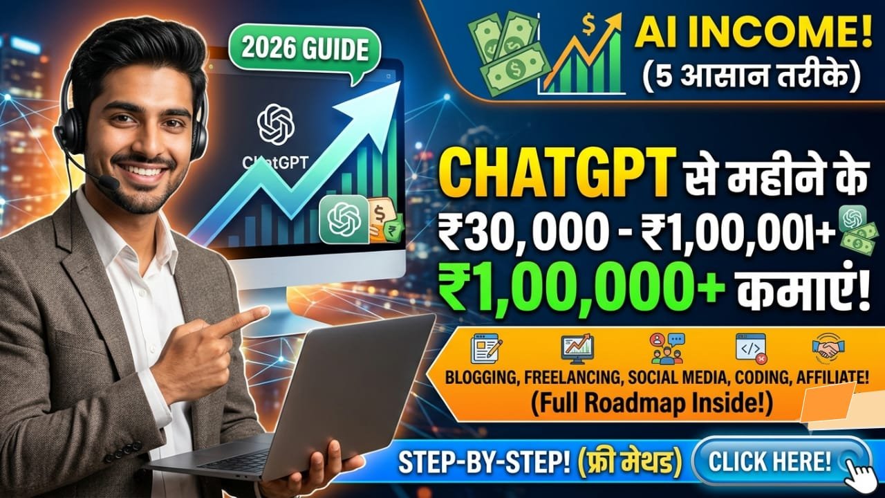 ChatGPT Se Paise Kaise Kamaye Step by Step? (2026 का बेस्ट AI गाइड)